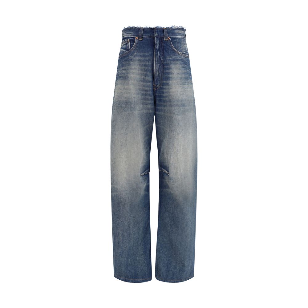 MM6 Blue Cotton Relaxed Fit Jeans MM6
