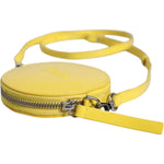 MSGM Yellow Leather Logo Crossbody Sling Shoulder Round Bag BAG1581