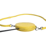 MSGM Yellow Leather Logo Crossbody Sling Shoulder Round Bag BAG1581