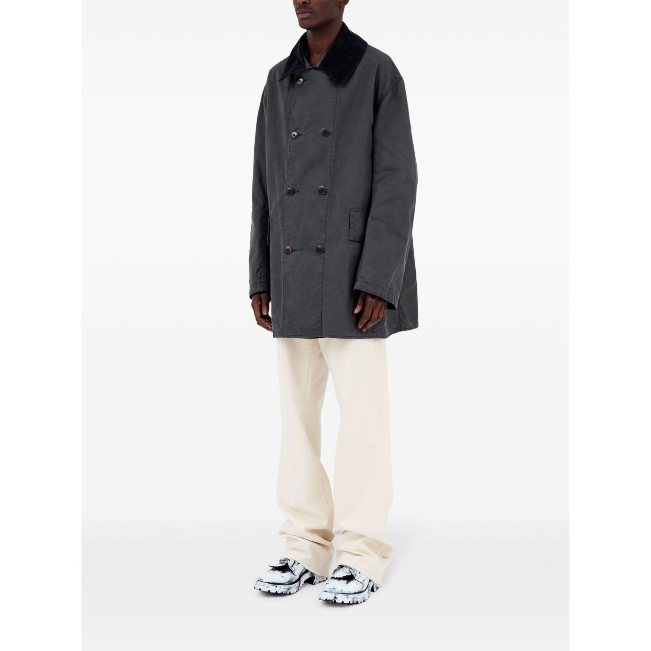 Maison Margiela Double Breasted Cotton Jacket Jackets