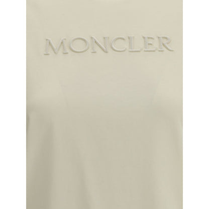 Moncler Cream Cotton T-Shirt Moncler