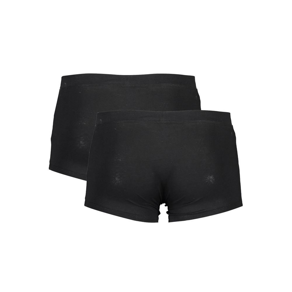 Two-pack of North Sails Black Cotton Men Boxer Pack with elastic waistband for comfort and style.