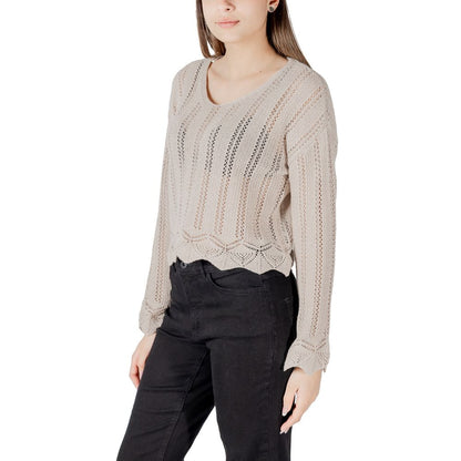 Only Beige Recycled Cotton Sweatshirt Only