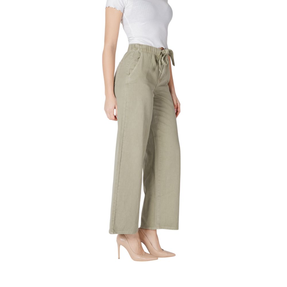 Only Green Cotton Casual Pants