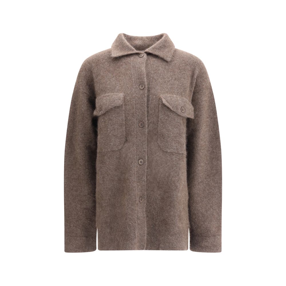 P.A.R.O.S.H. Brown Raccoon Fur Cardigan P.A.R.O.S.H.