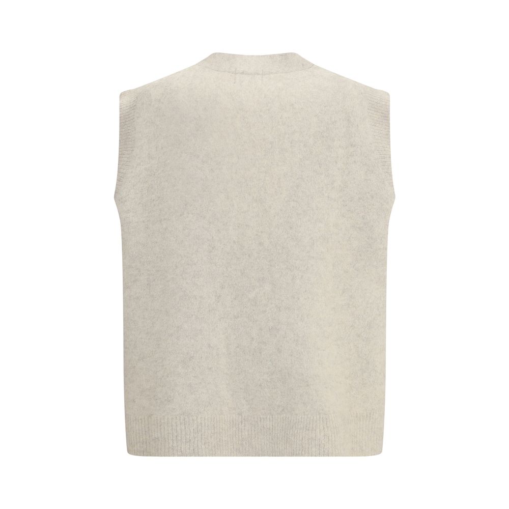 P.A.R.O.S.H. Cream Raccoon Fur Sleveless Jacket P.A.R.O.S.H.