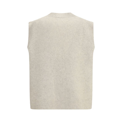 P.A.R.O.S.H. Cream Raccoon Fur Sleveless Jacket P.A.R.O.S.H.