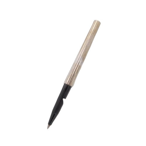 PENNE S-T- DUPONT MOD. 42880 luxury writing instrument, silver and black design, elegant craftsmanship.