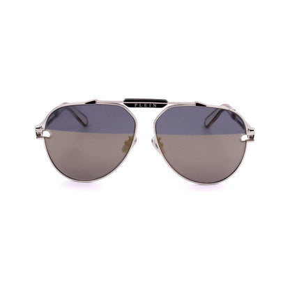 PHILIPP PLEIN SUNGLASSES Mod. SPP048M SHINY PALLADIUM SUNGLASSES & EYEWEAR