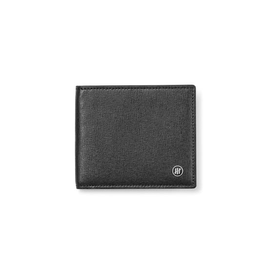 Elegant black leather wallet - PORTAFOGLIO MONTEGRAPPA MOD. IC00WA08 with sleek design and logo emblem on the front.