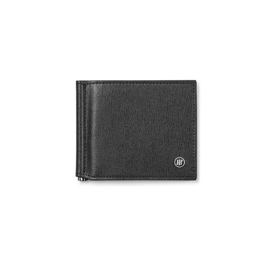 Black leather PORTAFOGLIO MONTEGRAPPA MOD. IC00WA11 wallet with sleek design.