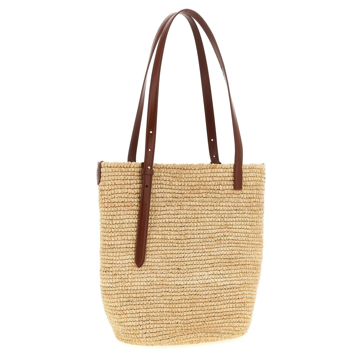 Paco Rabanne Beige Raffia Tote Bag