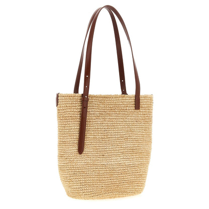 Paco Rabanne Beige Raffia Tote Bag