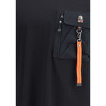 Parajumpers Short sleeve T-Shirt with front pocket and logo detail, close-up view.