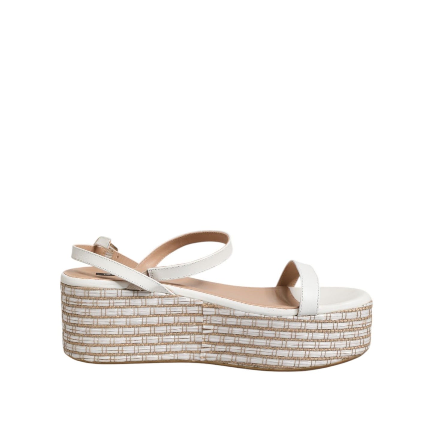 Patrizia Pepe White Espadrilles Ankle Strap Sandals Shoes
