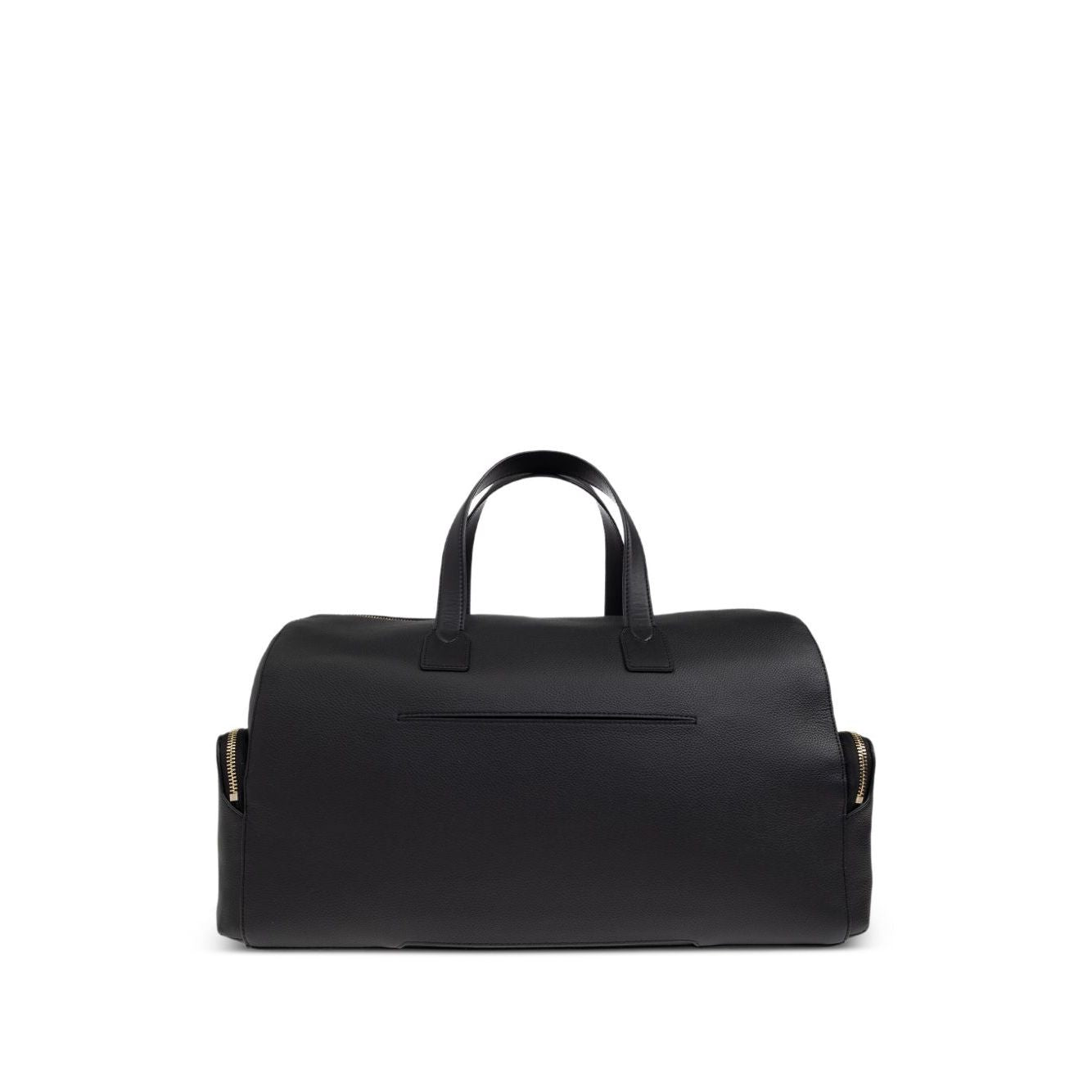 Front view with bag zipped and handles upright.
