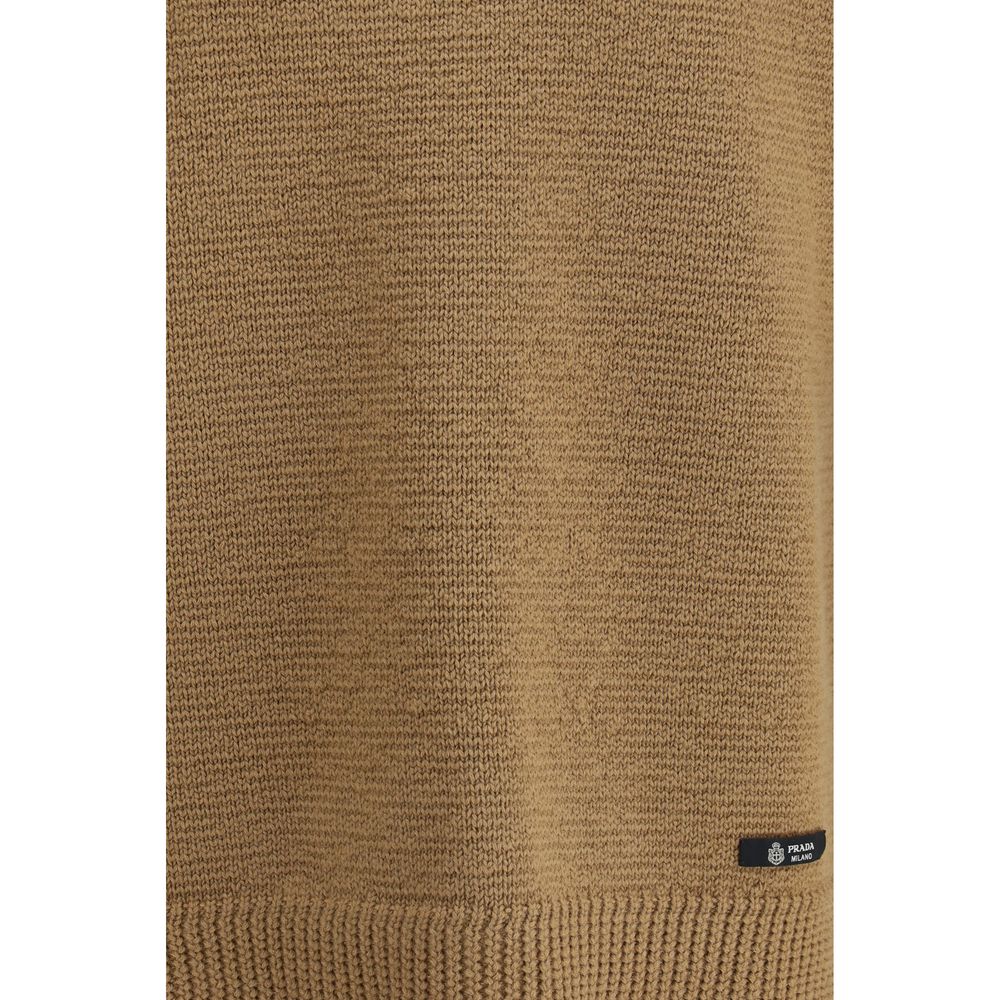 Prada Beige Wool Sweatshirt1728,72470364320,Beige,Clothing,IT50 | L,IT52 | XL,Men,New with tags,Prada,Sweaters - Clothing,Sweatshirts - Sweaters - Clothing