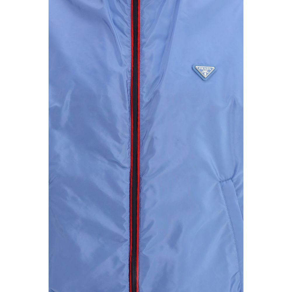 Prada Blue Recycled Polyamide Shell Jacket 1728,72470364320,Blue,Clothing,Jackets & Coats - Clothing,Men,New with tags,Prada,S,Shell Jackets - Jackets & Coats - Clothing