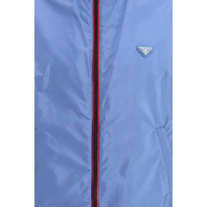 Prada Blue Recycled Polyamide Shell Jacket 1728,72470364320,Blue,Clothing,Jackets & Coats - Clothing,Men,New with tags,Prada,S,Shell Jackets - Jackets & Coats - Clothing