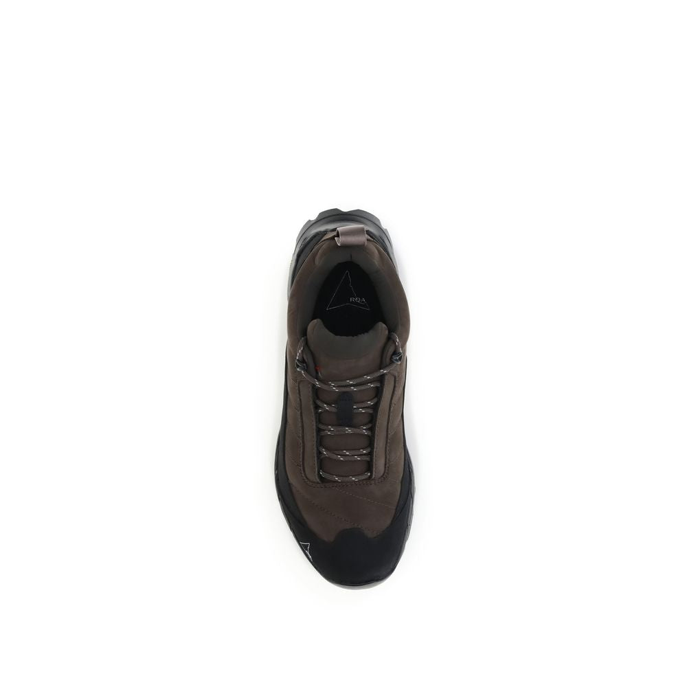 ROA Brown Calf Leather Bos Taurus Athletic Sneakers ROA
