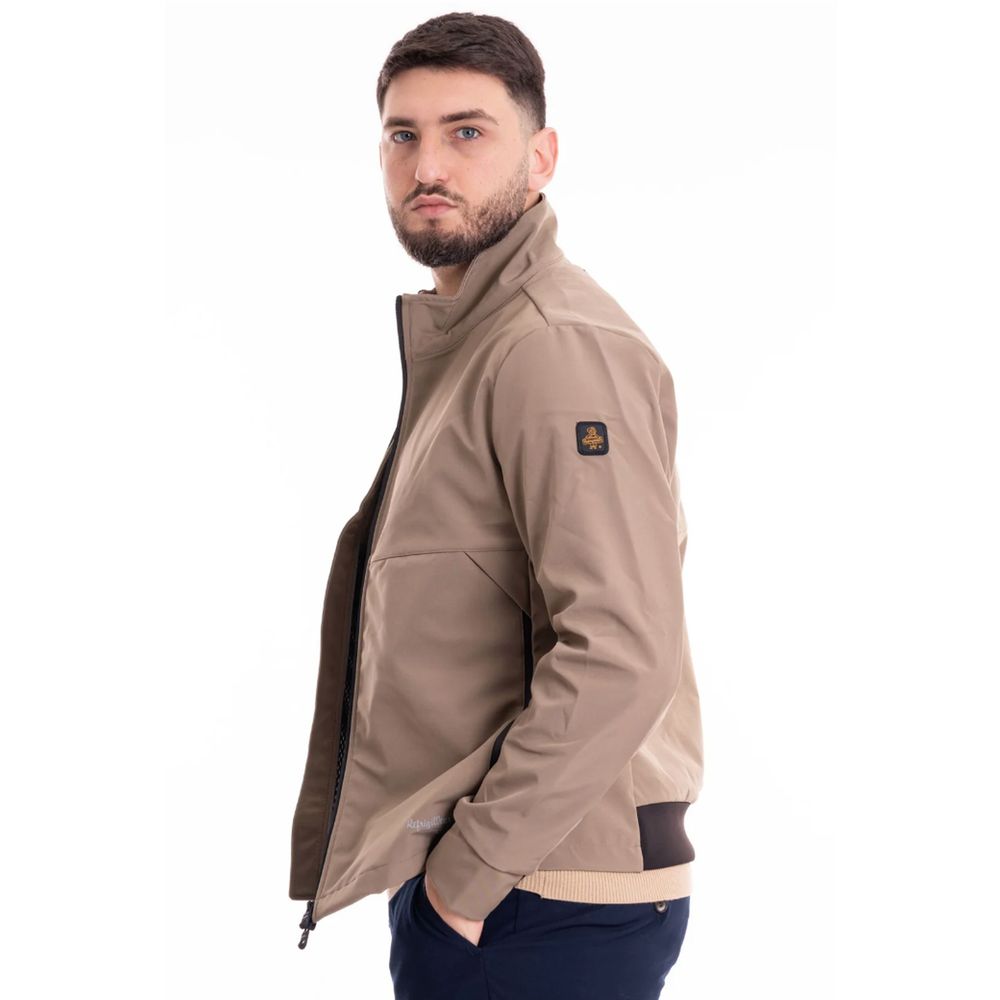 Refrigiwear Beige Nylon Men's Bomber Jacket