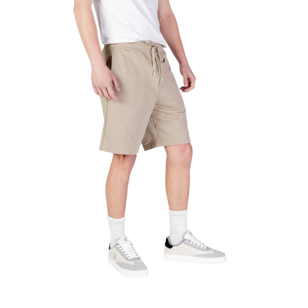 Replay Beige Cotton Bermuda Shorts Replay