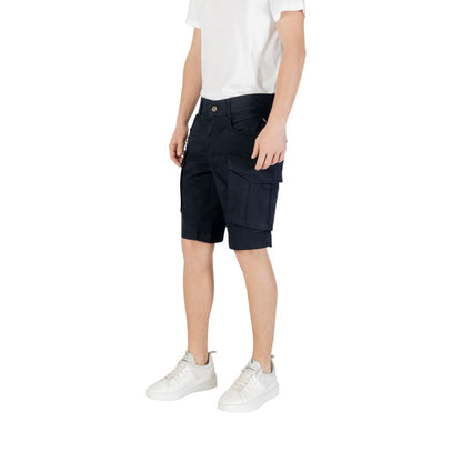 Replay Blue Cotton Bermuda Shorts Replay