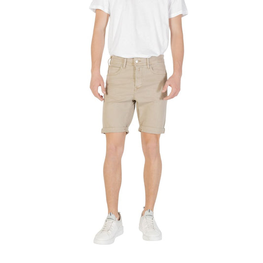 Replay Green Cotton Bermuda Shorts Replay