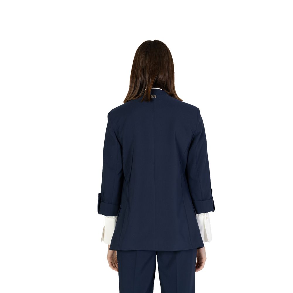 Rinascimento Blue Polyester Blazer Rinascimento