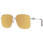 SWAROVSKI MOD. SK0379-H 5932G lady sunglasses with yellow lenses and silver frame.