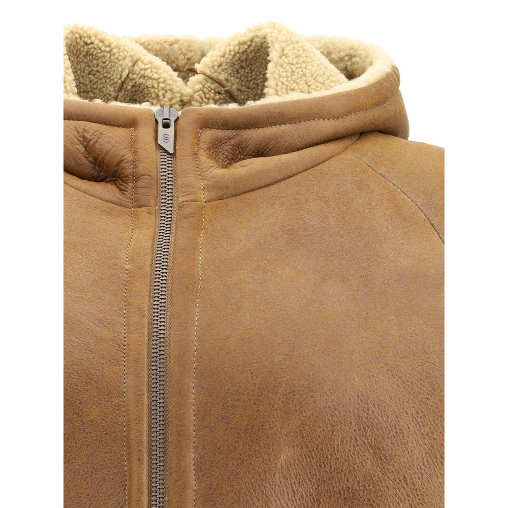 Salvatore Santoro Brown Leather Coat