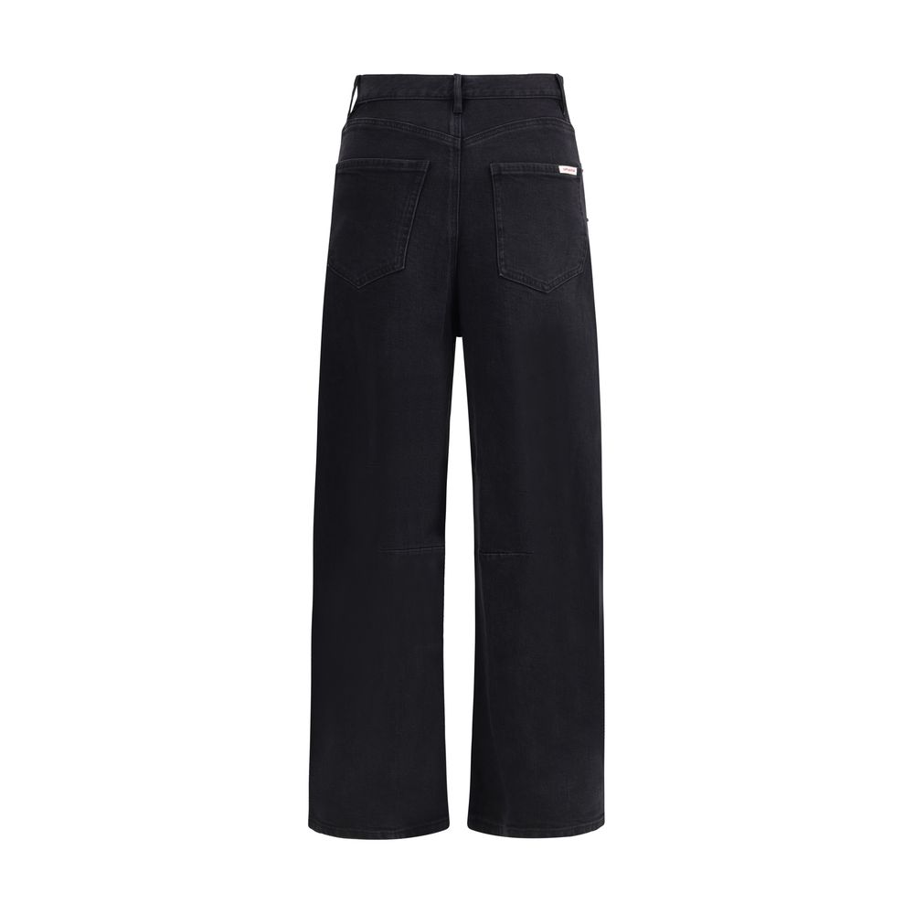 Self-Portrait Black Cotton High-Waisted Jean Self-Portrait