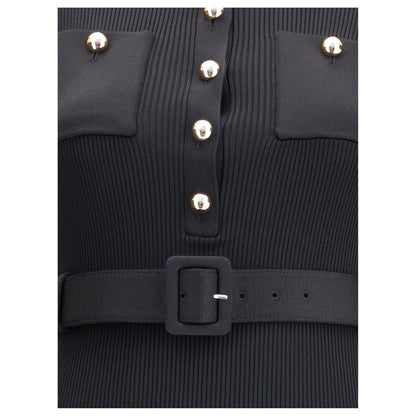 Self-Portrait Black Viscose Casual Dress