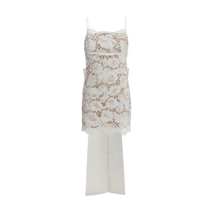 Self-Portrait White Nylon Casual Dress Self-Portrait