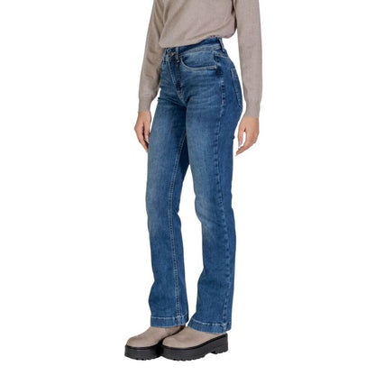Street One Blue Cotton Mom Jean