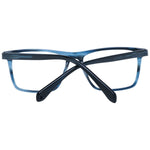 Ted Baker Blue Men Glasses Frame in full-rim acetate with demo lenses and rectangle style, shown with blue acetate material.