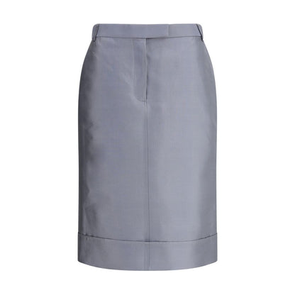 Thom Browne Gray Wool Midi Skirt Thom Browne