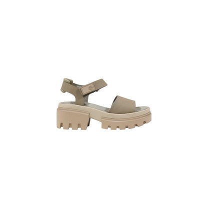 Timberland Beige Leather Platform Sandals Timberland