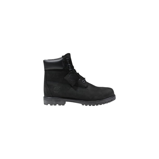 Timberland Black Leather Lace-Up Boots