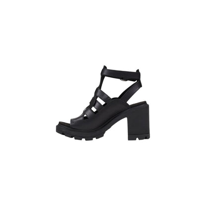Timberland Black Leather Platform Sandals Timberland