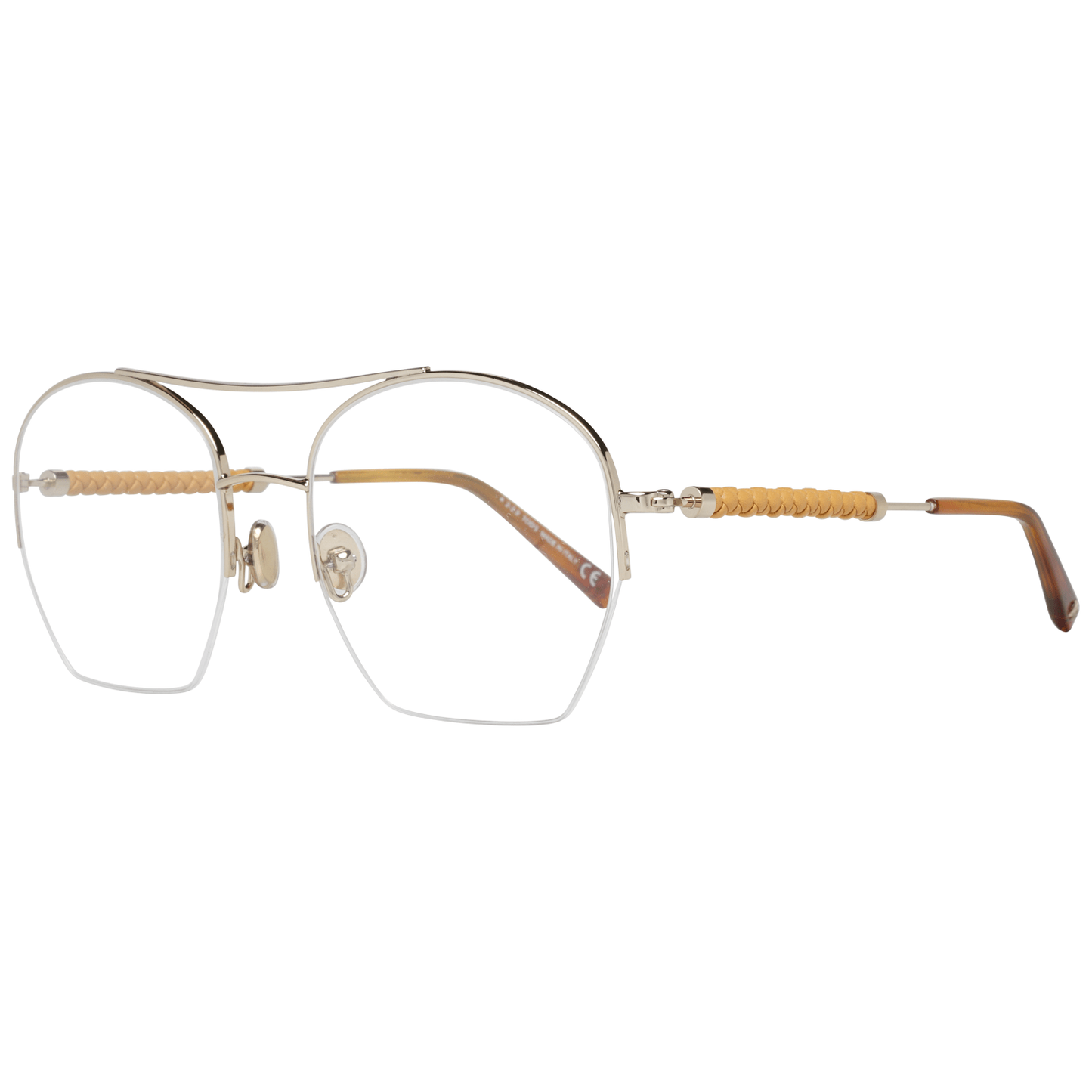 Tod's Silver Women Glasses Frame - Half-rim metal and plastic frame with silver color, size 54-19-140