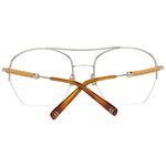 Tod's Silver Women Glasses Frame, half-rim metal and plastic design, 54-19-140 size, includes branded case, shown in silver color.