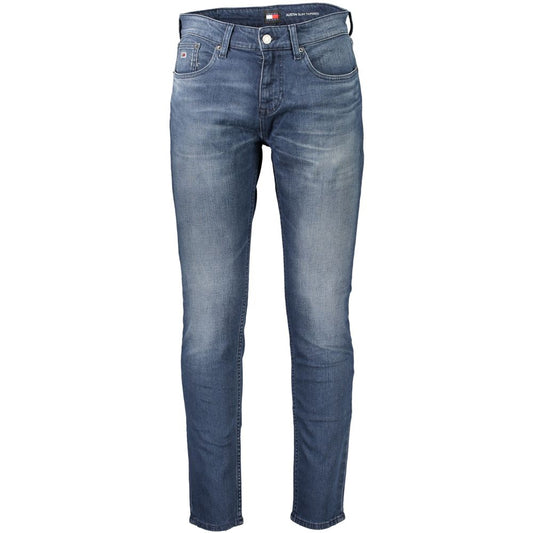 Tommy Hilfiger Blue Cotton Men Jeans - Slim Tapered Fit with Eco-Friendly Design