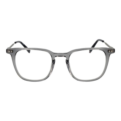 Tommy Hilfiger Gray Acetate Glasses (Frames) for Men with full-rim style, rectangle shape, and demo lenses.