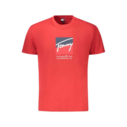 Tommy Hilfiger Red Cotton Men T-Shirt