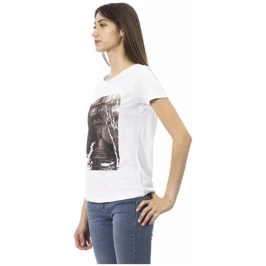 Trussardi Action White Cotton Women Top TR-23022-M-FBB-302