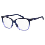Under Armour Blue Resin Frames for women UA5045PJPF415, size 54/15/140 mm, stylish blue resin material.