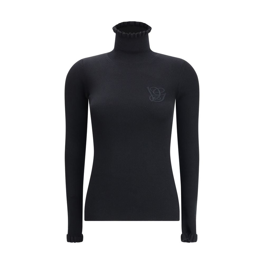 Valentino Black Fleece Wool Sweatshirt Valentino