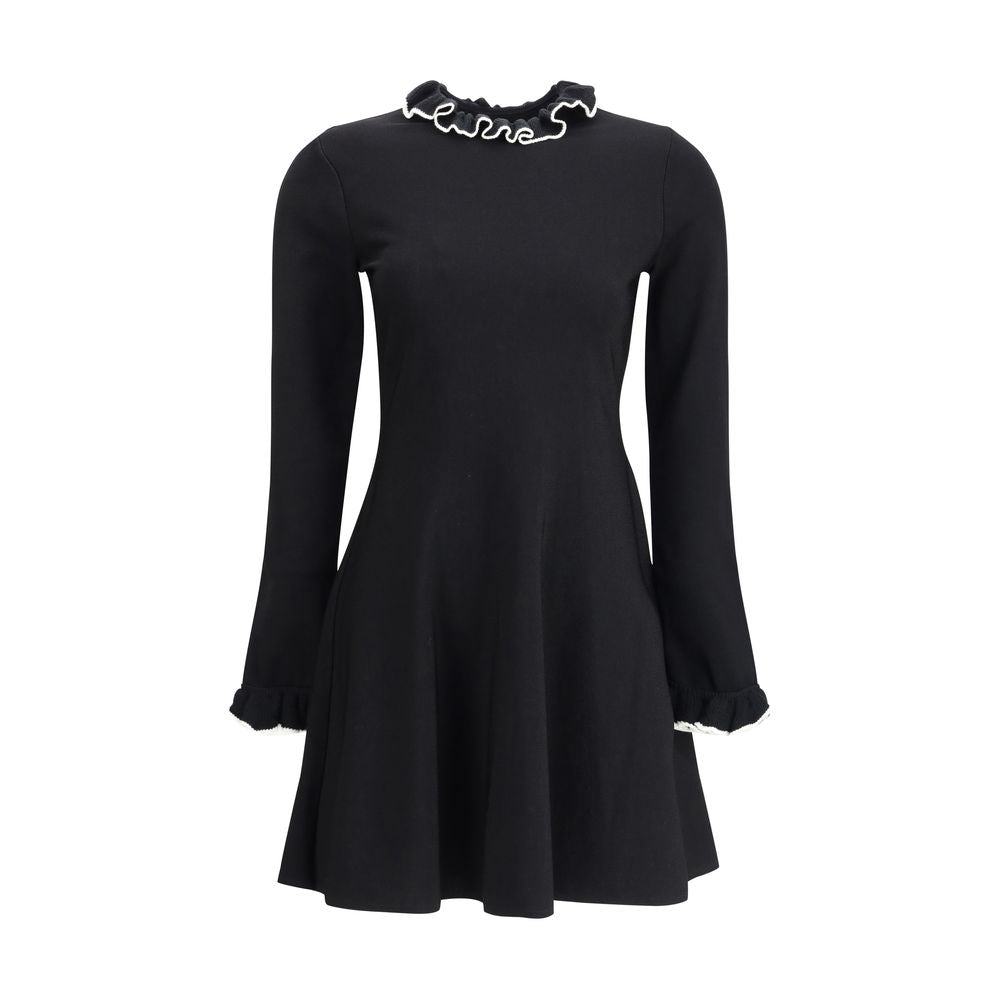 Valentino Black Viscose Casual Dress Valentino