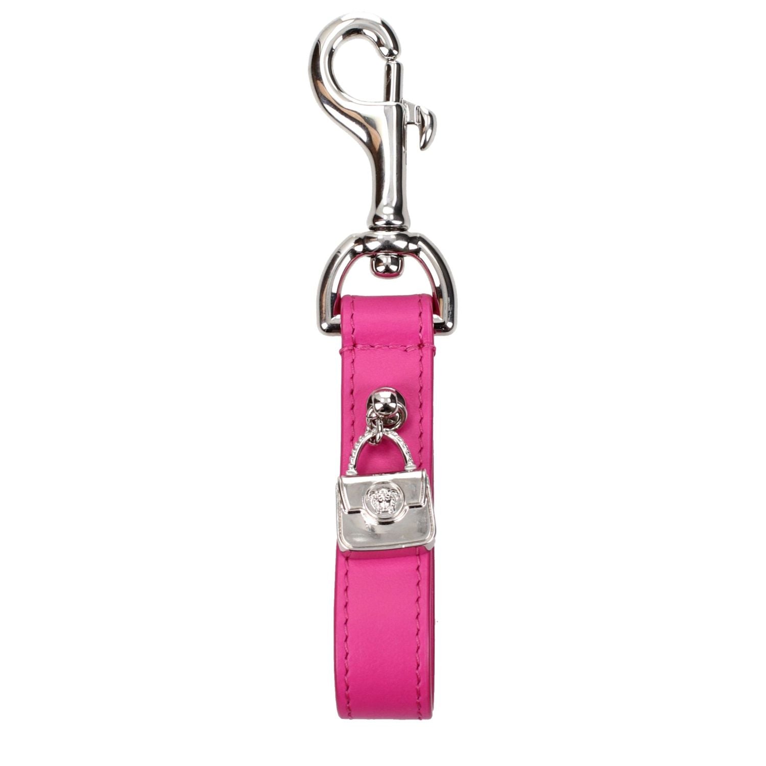 Versace Pink Leather Keychain